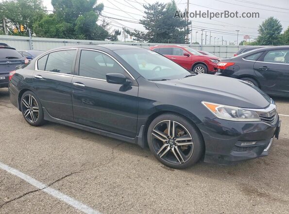 1HGCR2F58GA093373 2016 HONDA ACCORD Black წინა მარჯვენა