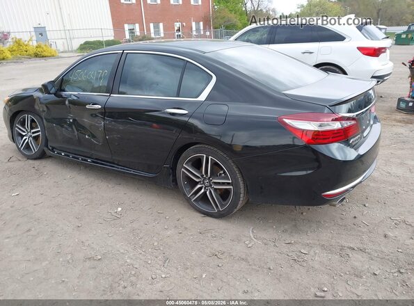 1HGCR2F58HA287340 2017 HONDA ACCORD Черный Задняя левая четверть