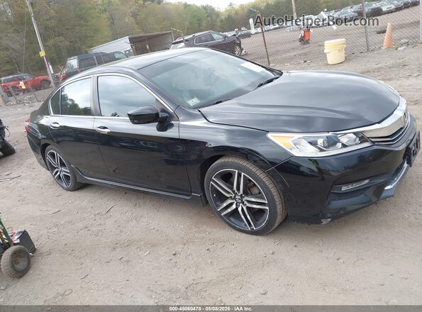 1HGCR2F58HA287340 2017 HONDA ACCORD Черный Передняя правая четверть