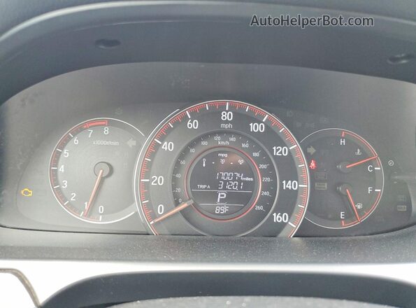 1HGCR2F5XHA035220 2017 HONDA ACCORD Коричневый Вид щитка приборов