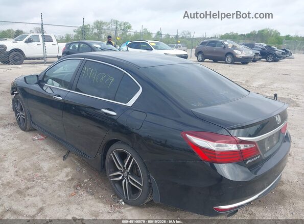 1HGCR2F63GA059950 2016 HONDA ACCORD Black Задня ліва чверть