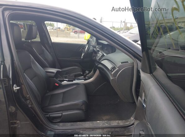 1HGCR2F63GA059950 2016 HONDA ACCORD Black Вид салону спереду