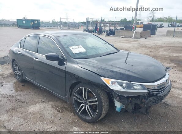 1HGCR2F63GA059950 2016 HONDA ACCORD Black Передня права чверть