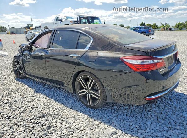 1HGCR2F66HA116790 2017 HONDA ACCORD Black Trasero izquierdo