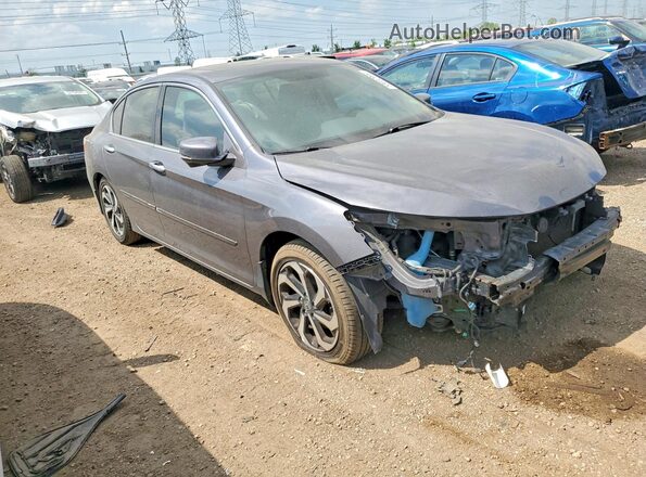 1HGCR2F75GA045850 2016 HONDA ACCORD Серый Передняя правая четверть