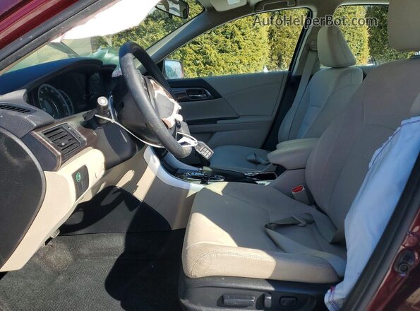 1HGCR2F77GA004541 2016 HONDA ACCORD Бордовый Вид салона спереди