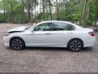 2017 Honda Accord Ex White vin: 1HGCR2F77HA155414