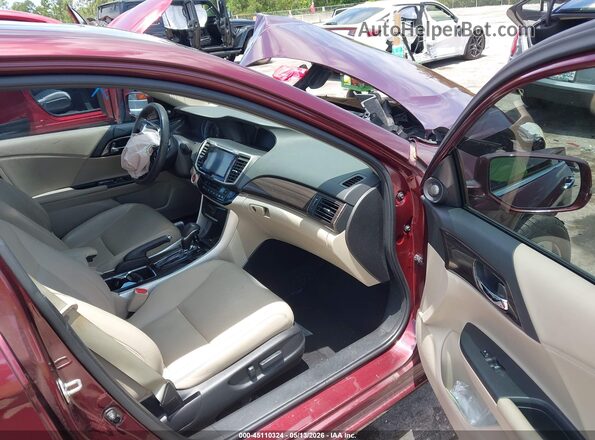 1HGCR2F86HA238180 2017 HONDA ACCORD Бордовый Вид салона спереди