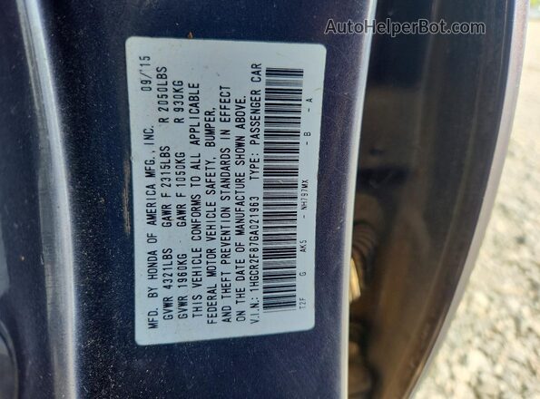 1HGCR2F87GA021963 2016 HONDA ACCORD Gray Engine compartment view