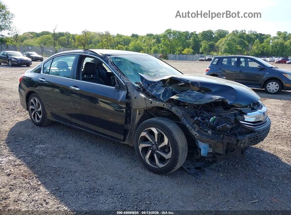 1HGCR2F93HA019556 2017 HONDA ACCORD Black Przód prawy