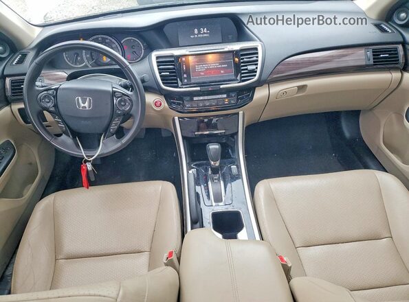 1HGCR2F95HA028498 2017 HONDA ACCORD Белый Вид панели приборов
