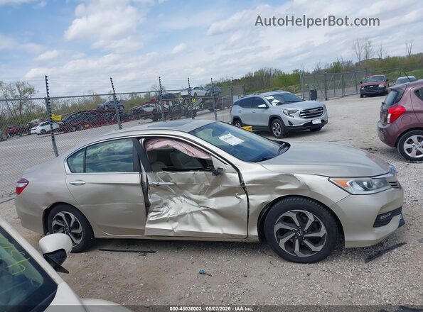 1HGCR2F96GA004063 2016 HONDA ACCORD Золотой Вид задней части салона
