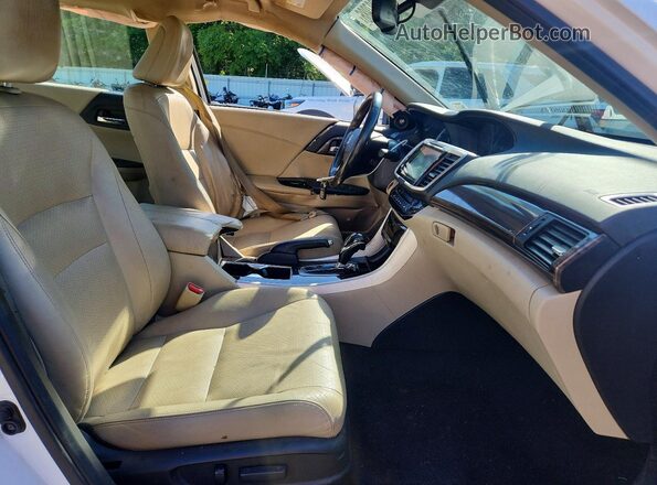 1HGCR3F07GA001034 2016 HONDA ACCORD White Widok wnętrza z przodu