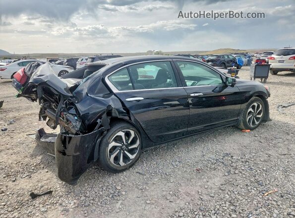 1HGCR3F82GA003702 2016 HONDA ACCORD Black Tył prawy