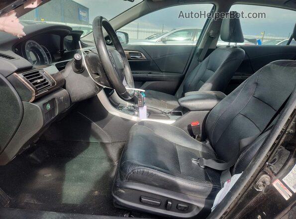 1HGCR3F82GA003702 2016 HONDA ACCORD Black Widok wnętrza z przodu