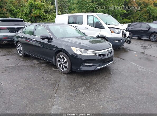 1HGCR3F82GA034867 2016 HONDA ACCORD Черный Передняя правая четверть