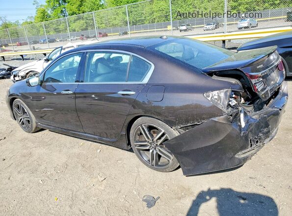 1HGCR3F93HA033401 2017 HONDA ACCORD Черный Задняя левая четверть