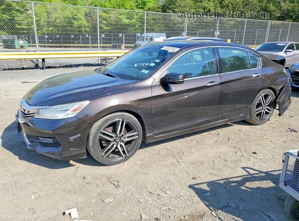 1HGCR3F93HA033401 2017 HONDA ACCORD Черный Передняя левая четверть