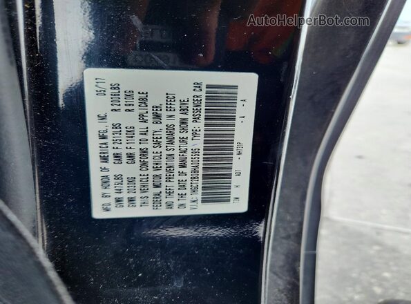 1HGCT2B08HA005595 2017 HONDA ACCORD Черный Вид подкапотного пространства
