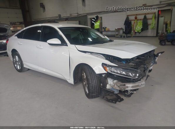 1HGCV1F10KA030389 2019 HONDA ACCORD Белый Передняя правая четверть