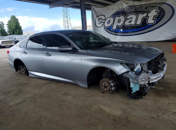 1HGCV1F10KA056748 2019 HONDA ACCORD Silver Передня права чверть