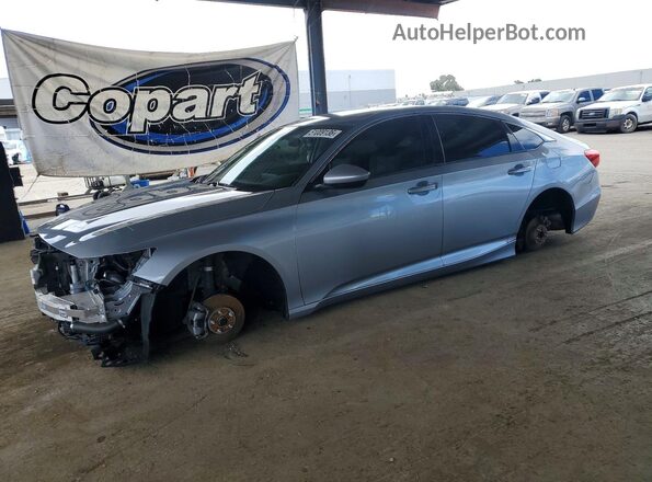 1HGCV1F10KA056748 2019 HONDA ACCORD Silver Передня ліва чверть
