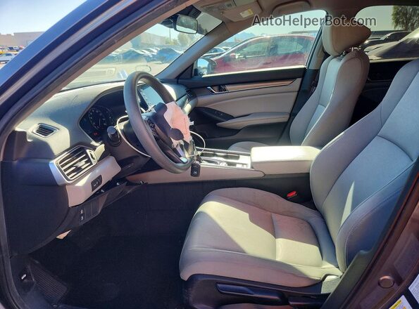 1HGCV1F11KA126936 2019 HONDA ACCORD Серый Вид салона спереди