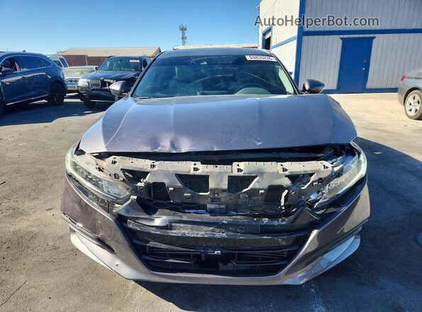 1HGCV1F11KA126936 2019 HONDA ACCORD Серый Вид спереди