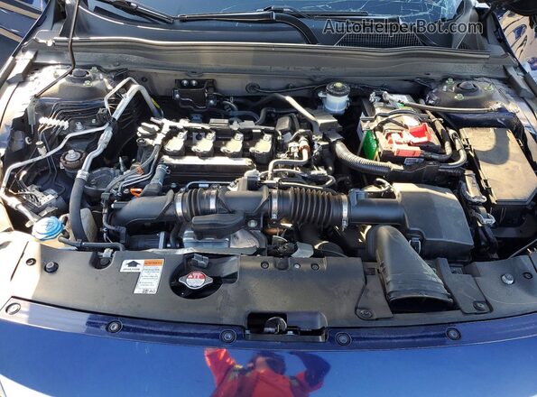 1HGCV1F11LA106848 2020 HONDA ACCORD Синий Вид задней части салона