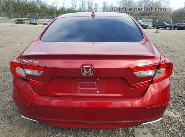 1HGCV1F12MA025472 2021 HONDA ACCORD Red უკანა ხედი