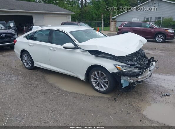 1HGCV1F12MA107539 2021 HONDA ACCORD Белый Передняя правая четверть