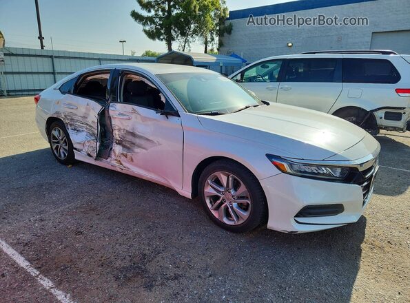 1HGCV1F13JA065362 2018 HONDA ACCORD Белый Передняя правая четверть
