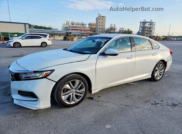 1HGCV1F13KA088786 2019 HONDA ACCORD Белый Передняя левая четверть