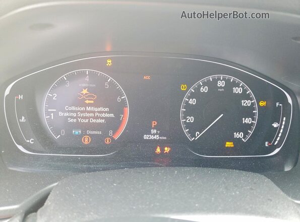 1HGCV1F13LA082987 2020 HONDA ACCORD Gray Widok zestawu wskaźników