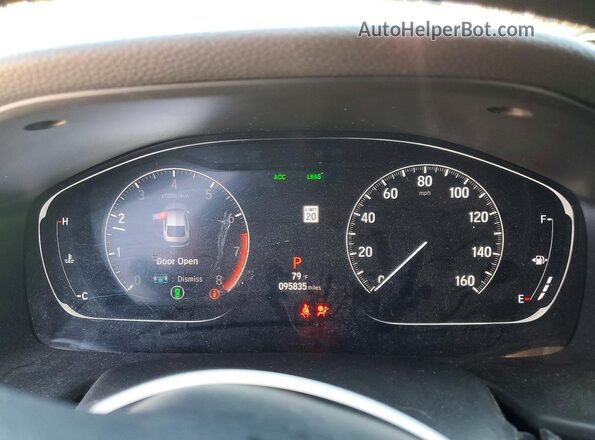 1HGCV1F15KA011935 2019 HONDA ACCORD Белый Вид щитка приборов