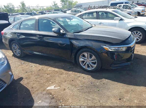 1HGCV1F15LA032690 2020 HONDA ACCORD Черный Передняя правая четверть