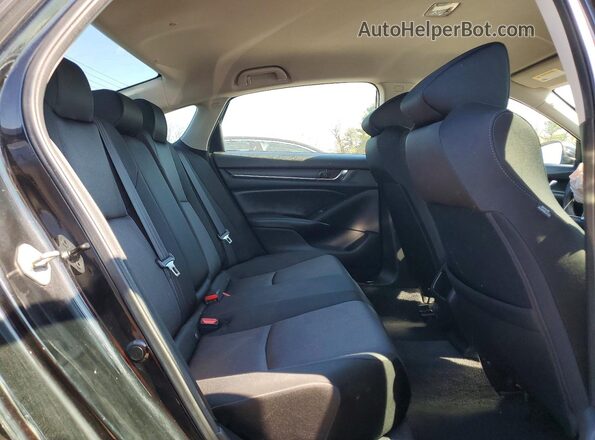 1HGCV1F16KA061159 2019 HONDA ACCORD Black Widok tylnych siedzeń
