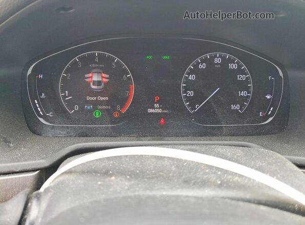 1HGCV1F18KA050518 2019 HONDA ACCORD Синий Вид щитка приборов