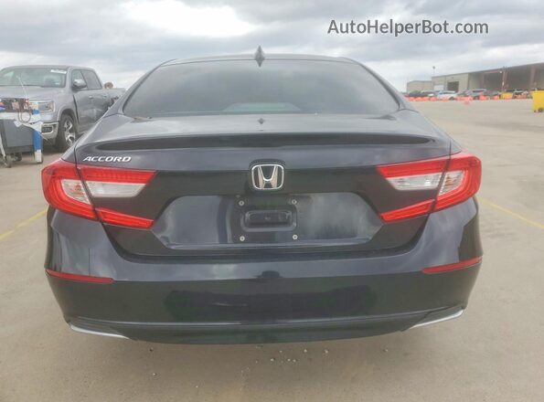 1HGCV1F18KA102195 2019 HONDA ACCORD Black უკანა ხედი