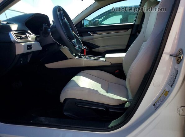 1HGCV1F19KA143032 2019 HONDA ACCORD White წინა სალონის ხედი