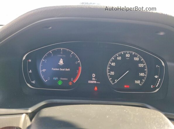 1HGCV1F19KA143032 2019 HONDA ACCORD White ხელსაწყოთა პანელის ხედი