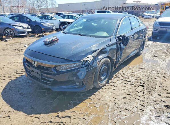 1HGCV1F23MA801052 2021 HONDA ACCORD Black Przód lewy
