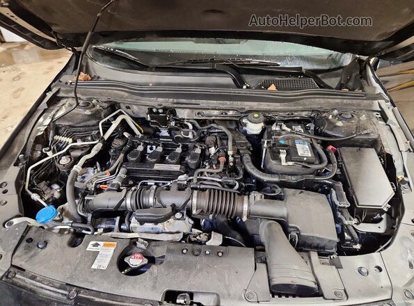 1HGCV1F30JA200296 2018 HONDA ACCORD Black Rear interior view