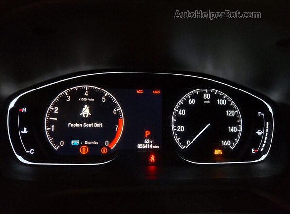 1HGCV1F30JA200296 2018 HONDA ACCORD Black Instrument cluster view