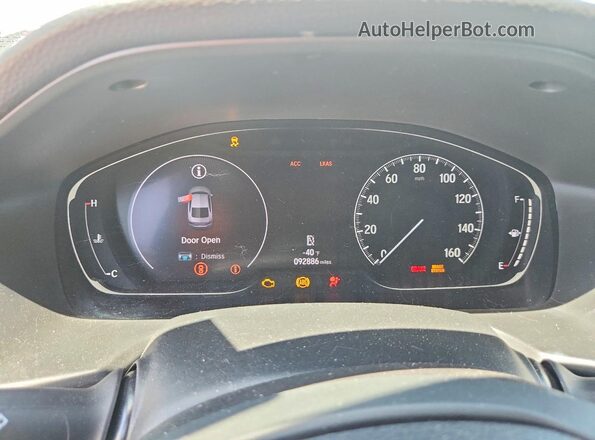 1HGCV1F30KA082283 2019 HONDA ACCORD White Вид щитка приладів