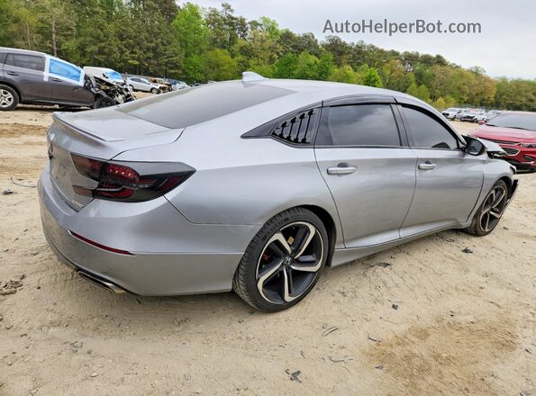 1HGCV1F30KA168077 2019 HONDA ACCORD Серебряный Задняя правая четверть