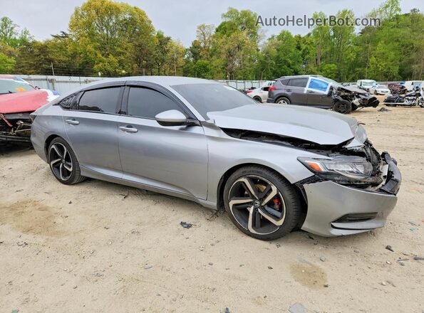 1HGCV1F30KA168077 2019 HONDA ACCORD Серебряный Передняя правая четверть