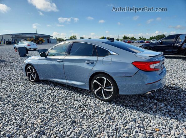 1HGCV1F30MA028128 2021 HONDA ACCORD Синий Задняя левая четверть