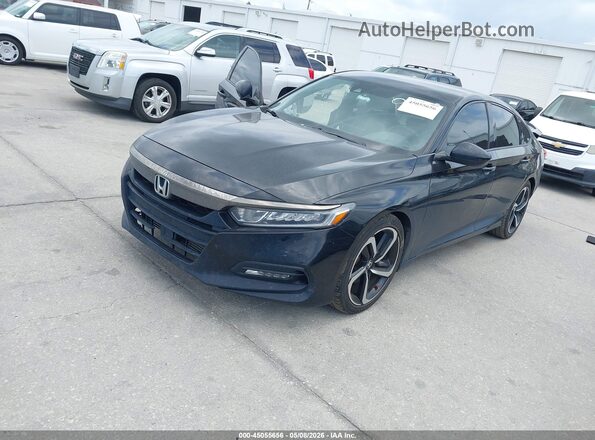 1HGCV1F31KA150171 2019 HONDA ACCORD Черный Передняя левая четверть