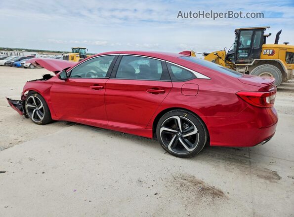 1HGCV1F32KA085055 2019 HONDA ACCORD Красный Задняя левая четверть